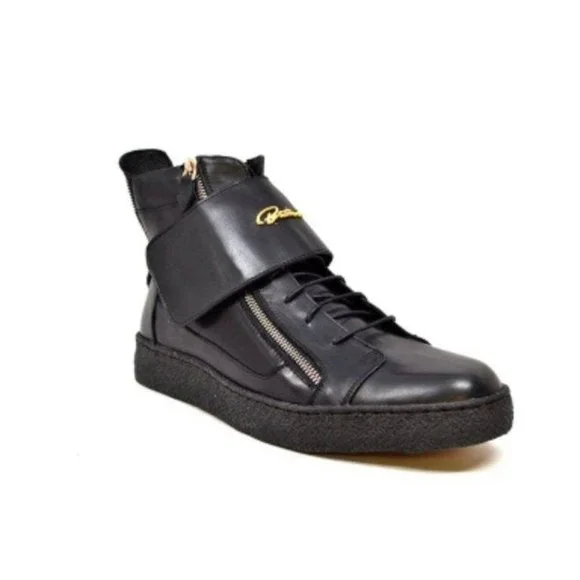 British Walkers Empire Men's Crepe Sole High Tops Black